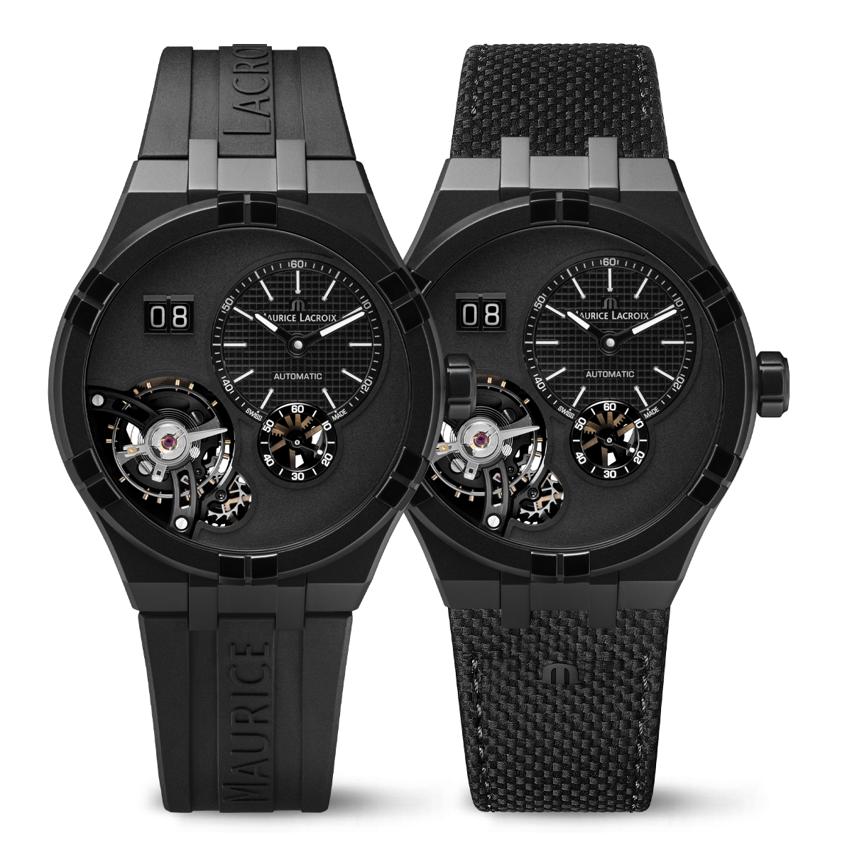 DLC schwarz, schwarz, Index schwarz AIKON MASTER GRAND DATE BLACK