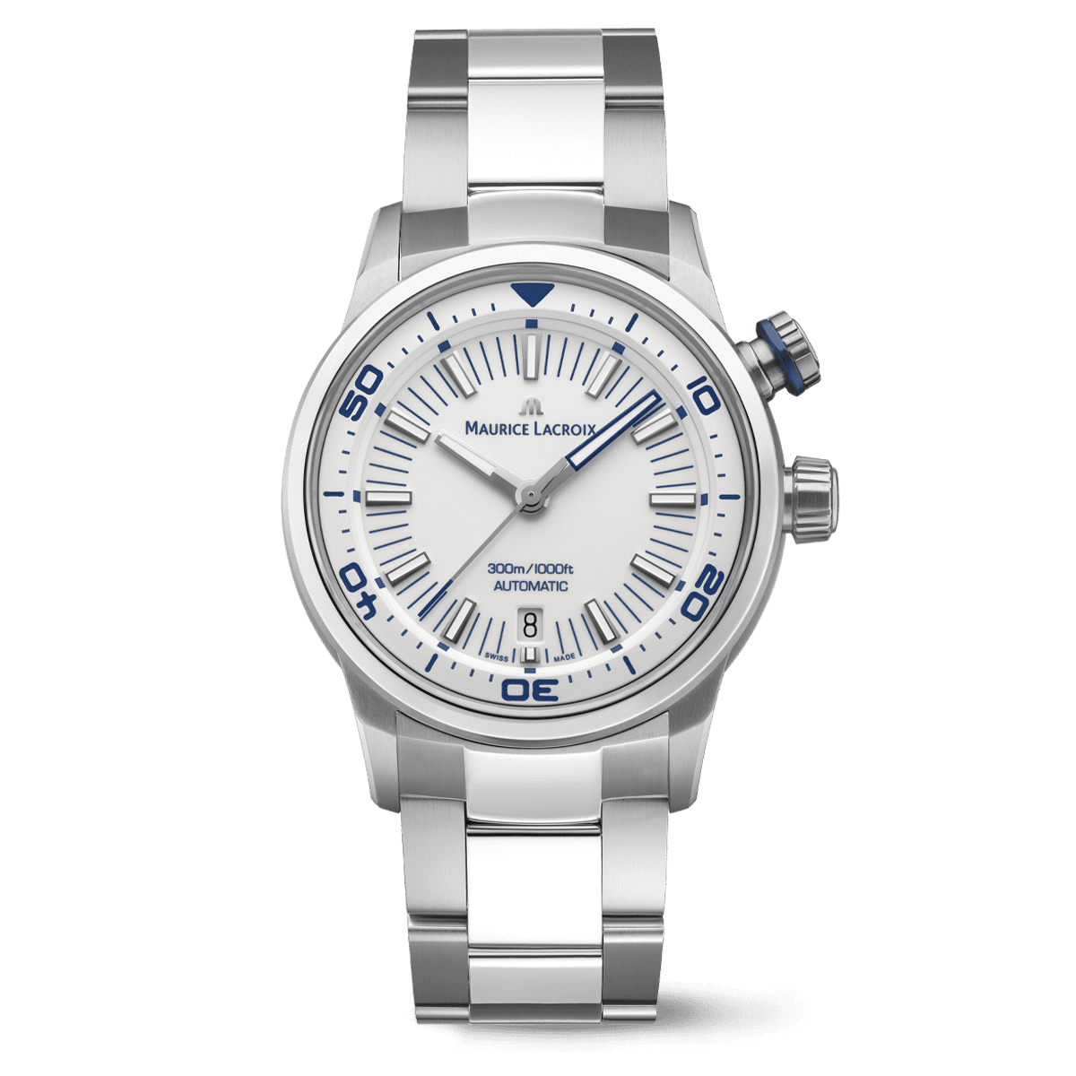 STEEL,RING 2H BLU P295C,WHITE,RHOD. PONTOS S DIVER