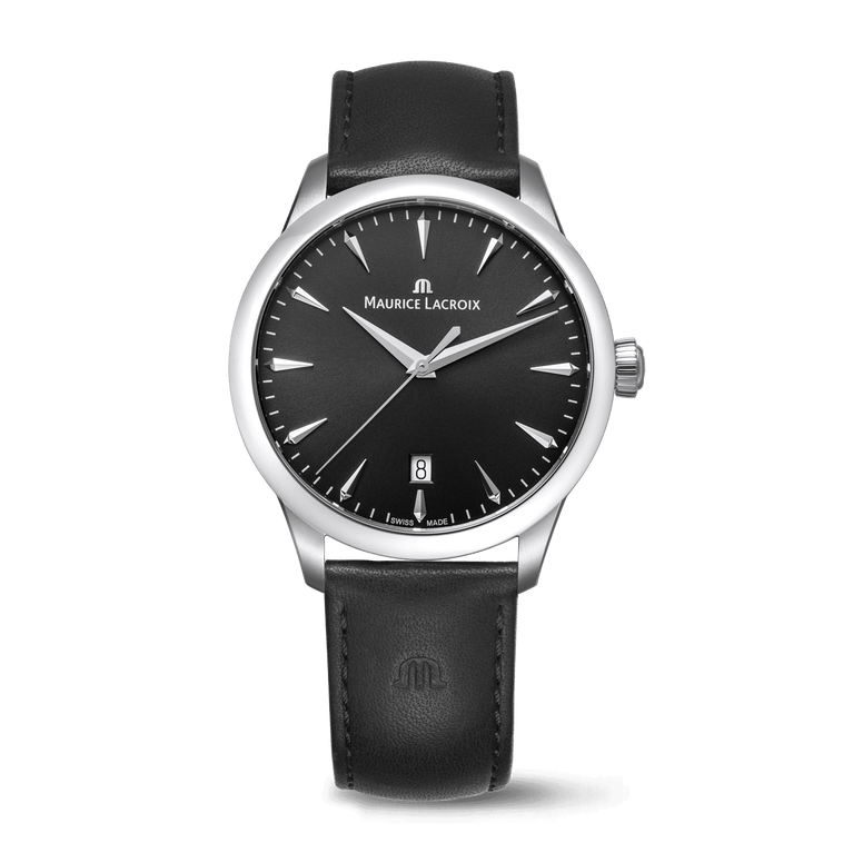 Steel, black, index rhodied 1975 QUARTZ 39MM