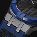 STEEL/ceramic Blue,Carbon black ind.RHO AIKONIC AUTOMATIC 43MM