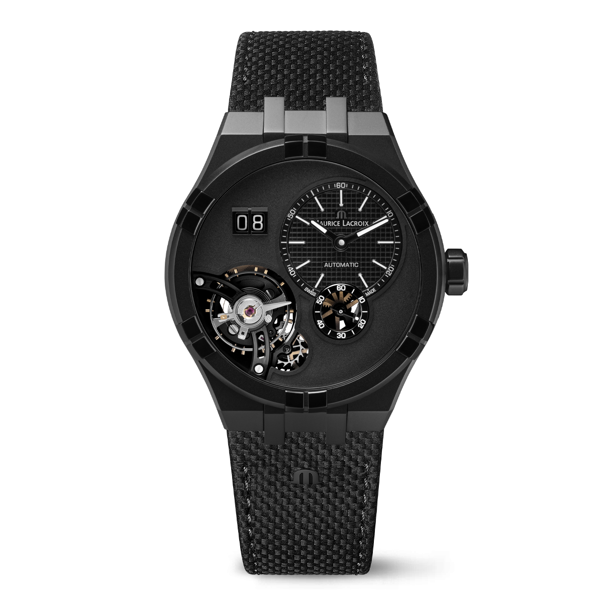 DLC schwarz, schwarz, Index schwarz AIKON MASTER GRAND DATE BLACK