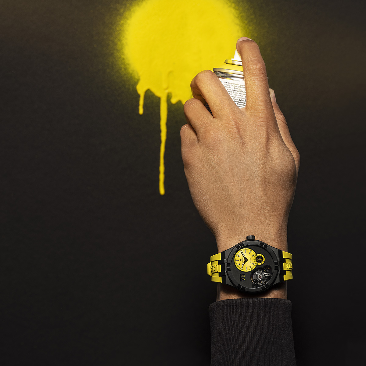 BLACK DLC, YELLOW, INDEX BLACK AIKON MASTER GRAND DATE