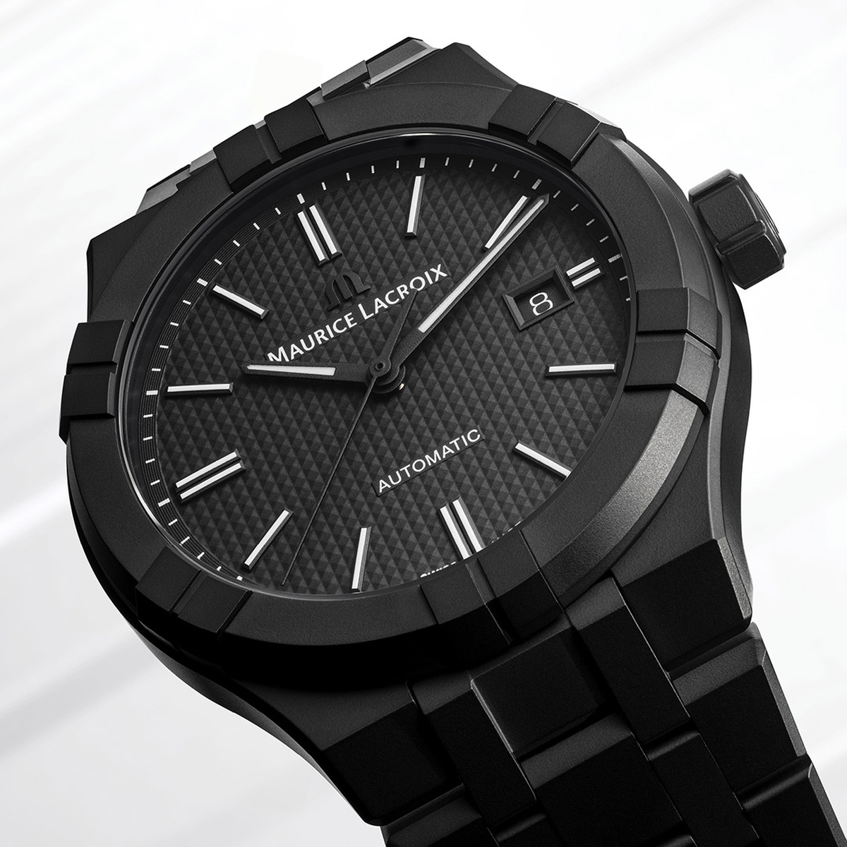 CERAMIC BLACK, BLACK, INDEX BLACK AIKON AUTOMATIC CERAMIC 42MM