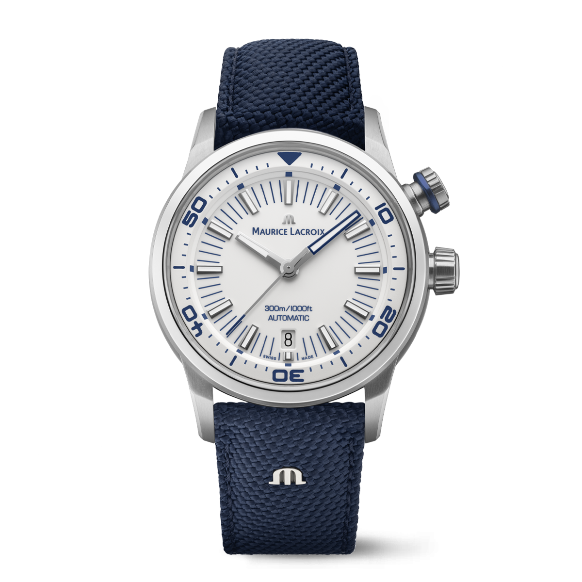 STEEL,RING 2H BLU P295C,WHITE,RHOD. PONTOS S DIVER