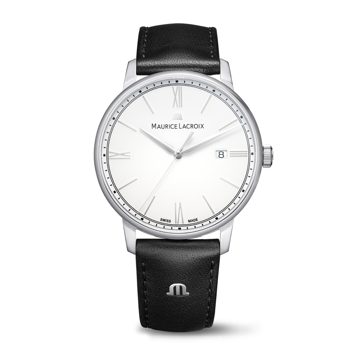 Steel, white, 12 ind. rhodied ELIROS DATE 40MM