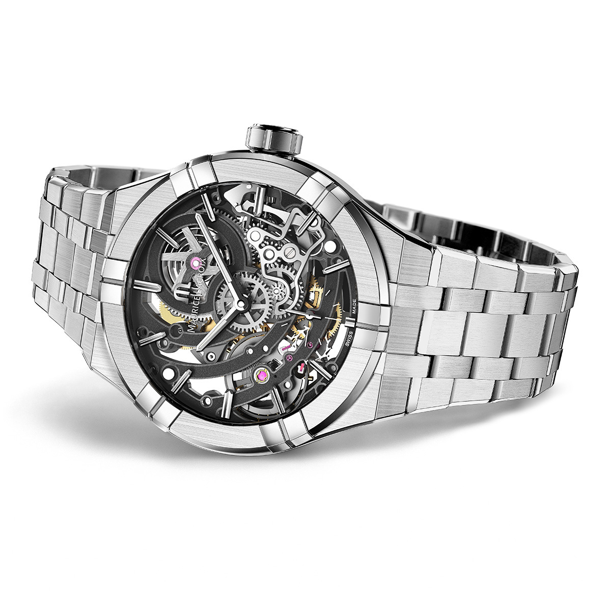 Stahl, SKELETT, Ind. rhodium AIKON AUTOMATIC SKELETON