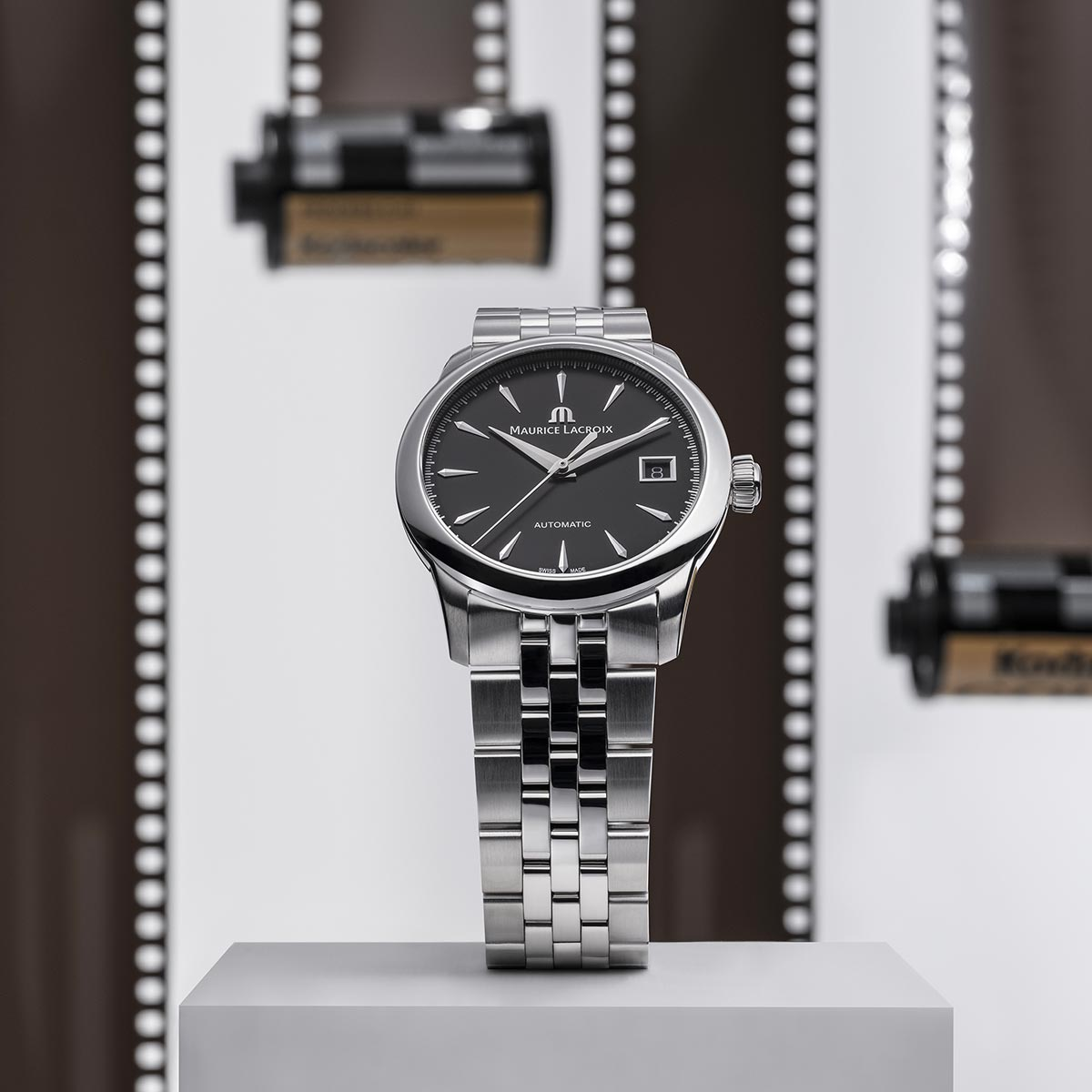 Steel, black, index rhodied 1975 AUTOMATIC 36MM