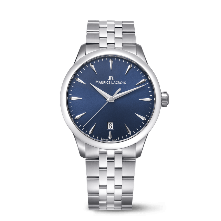 Steel, BLUE, index rhodied 1975 QUARTZ 39MM