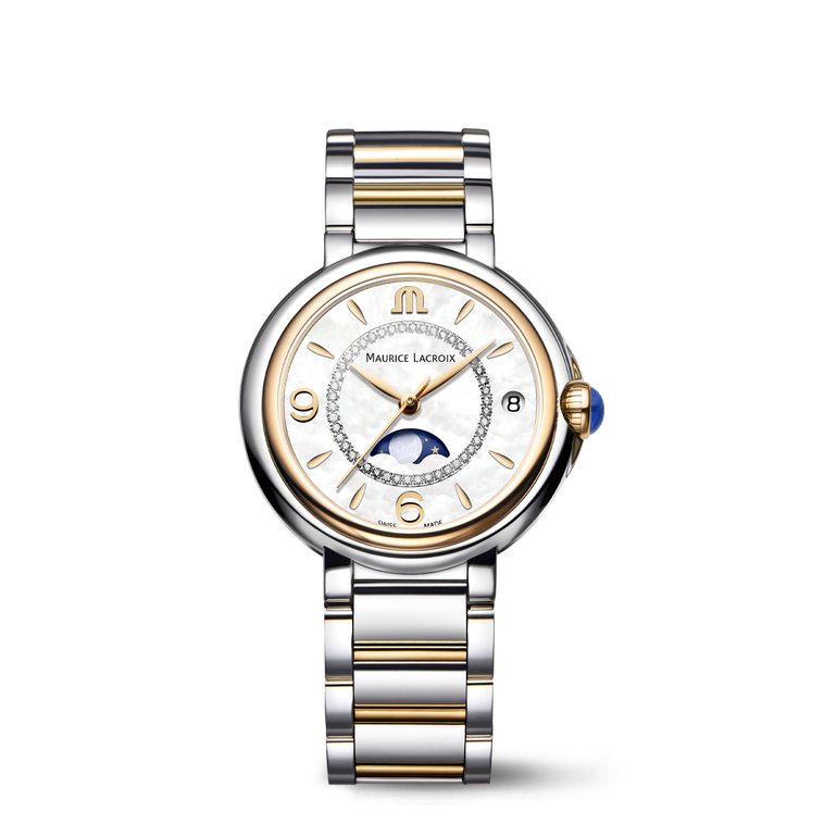 SS/PVD 4N,Perlm.weiss,Dia.ring,4n,Mond FIABA MOONPHASE 32MM