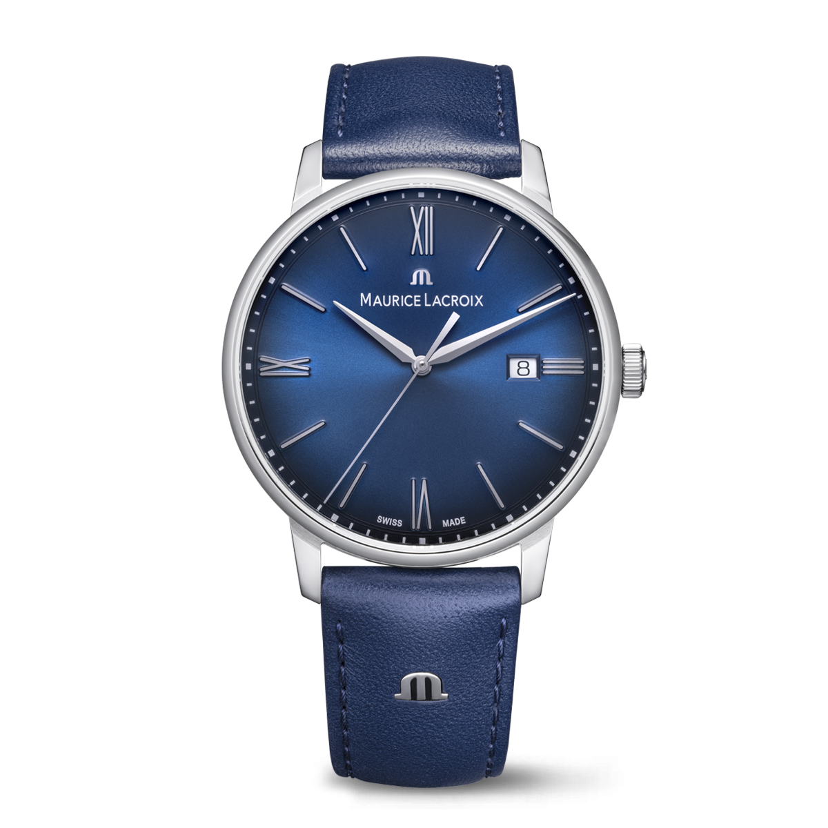 Steel, blue, 12 ind. rhodied ELIROS DATE 40MM