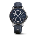 SS/ceramic black, Blue, rhod. ind. PONTOS S CHRONOGRAPH
