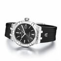 Steel, black color, index rhodied AIKON AUTOMATIC DATE 42MM