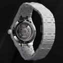 CERAMIC WHITE, WHITE, INDEX RHODIED AIKON AUTOMATIC CERAMIC 39MM