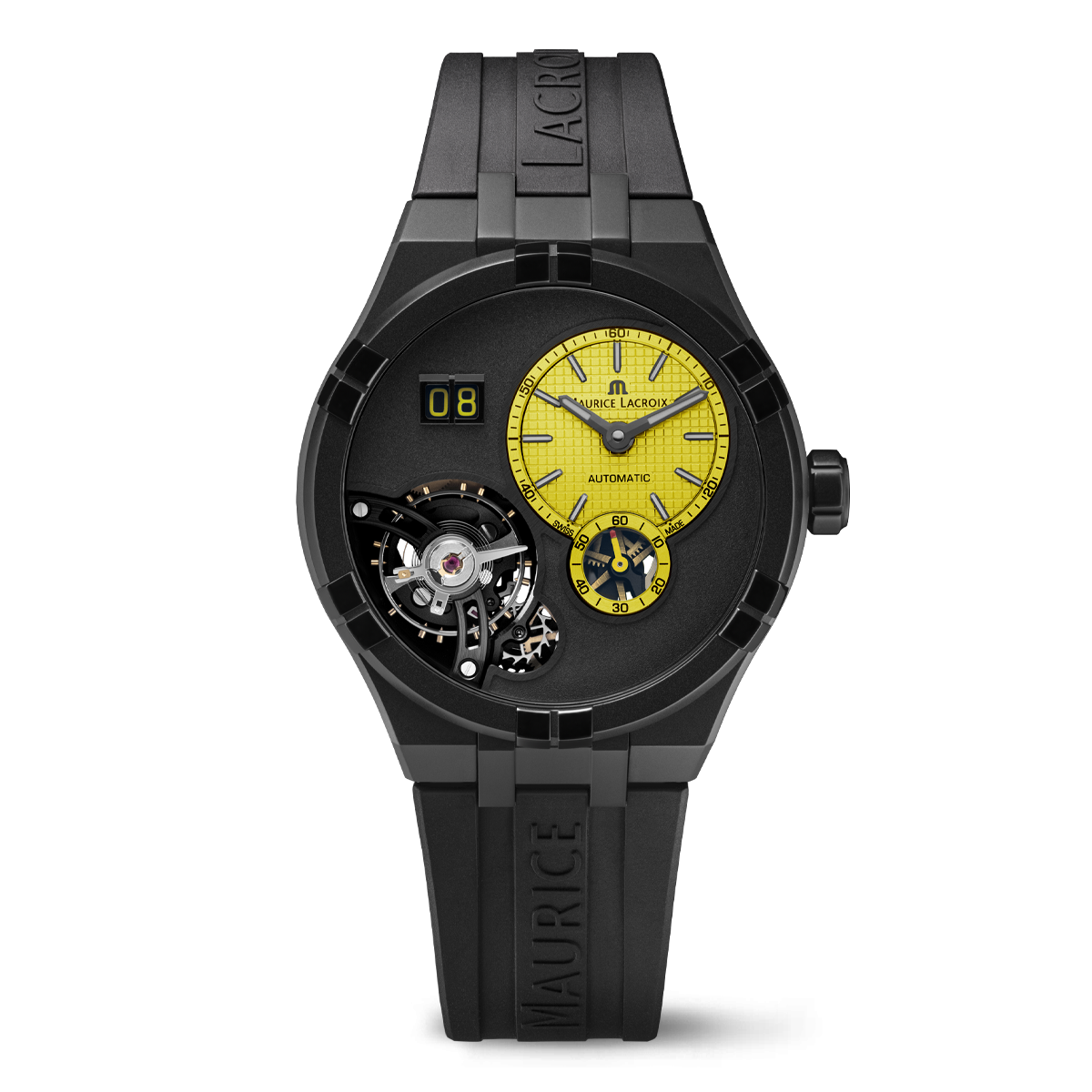 BLACK DLC, YELLOW, INDEX BLACK AIKON MASTER GRAND DATE