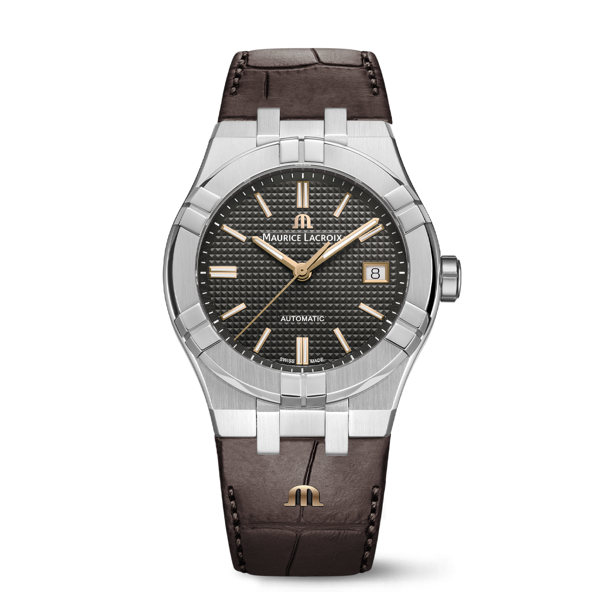 Stahl, Anthrazit, Clou de Paris, Ind.4N AIKON AUTOMATIC DATE 39MM