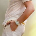 BICO SS/PVD 2N, argenté, index 2N AIKON QUARTZ 40MM DUOTONE