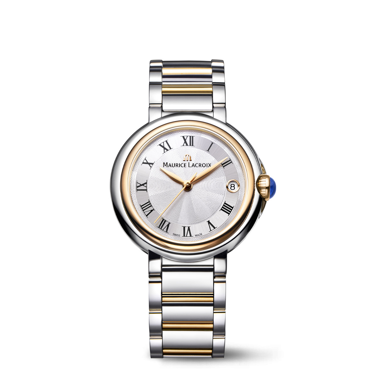 FA acier/bico PVD 4N, argente FIABA DATE 32MM