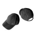 CAP ALL BLACK 100% POLYESTER BESTICKTE KAPPE