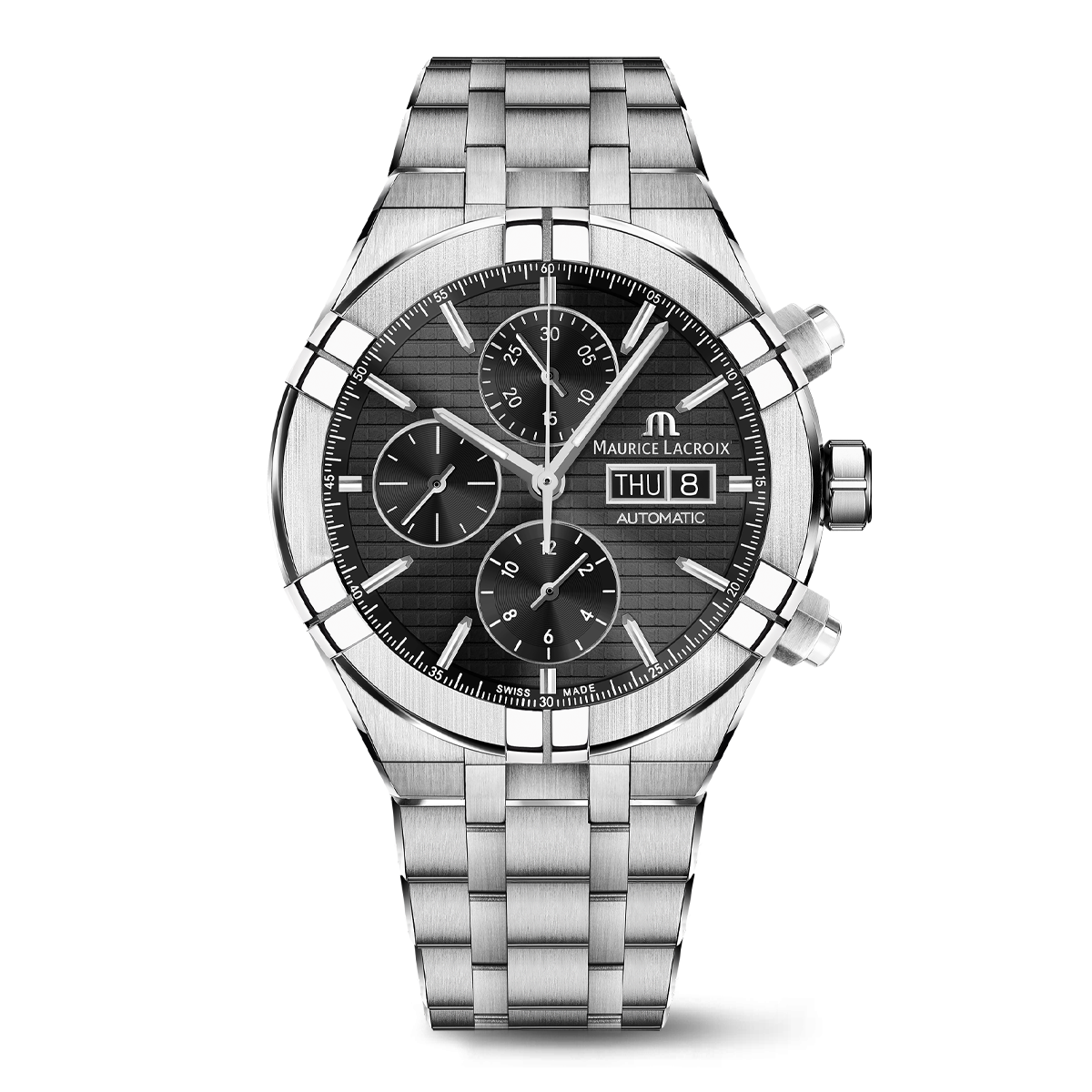 【美品】Maurice Lacroix クロノグラフ腕時計　SS AIKON QUARTZ CHRONOGRAPH - AIKON collection - E. Asia