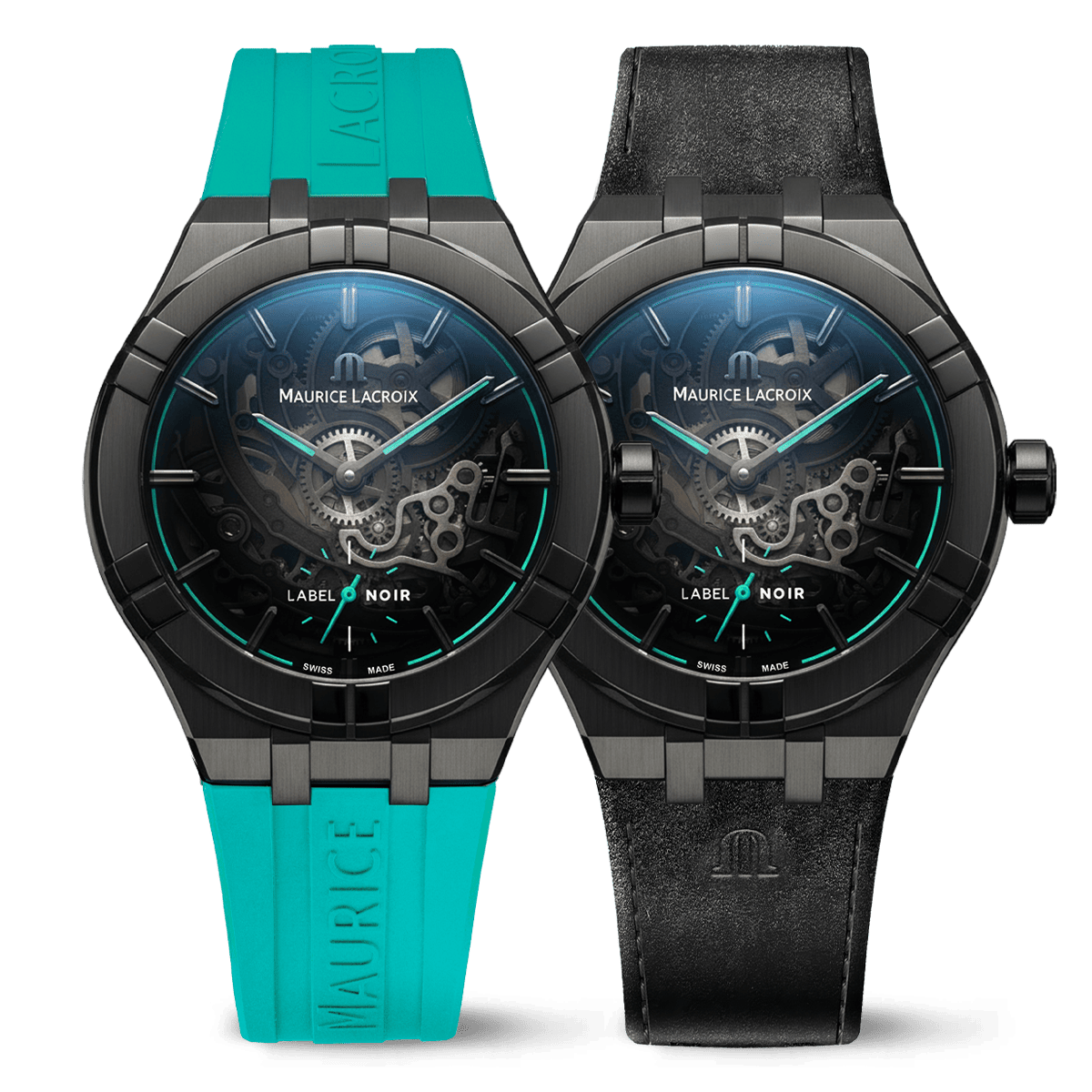 AIKON AUTOMATIC SKELETON 45MM LABEL NOIR - AIKON collection - USA