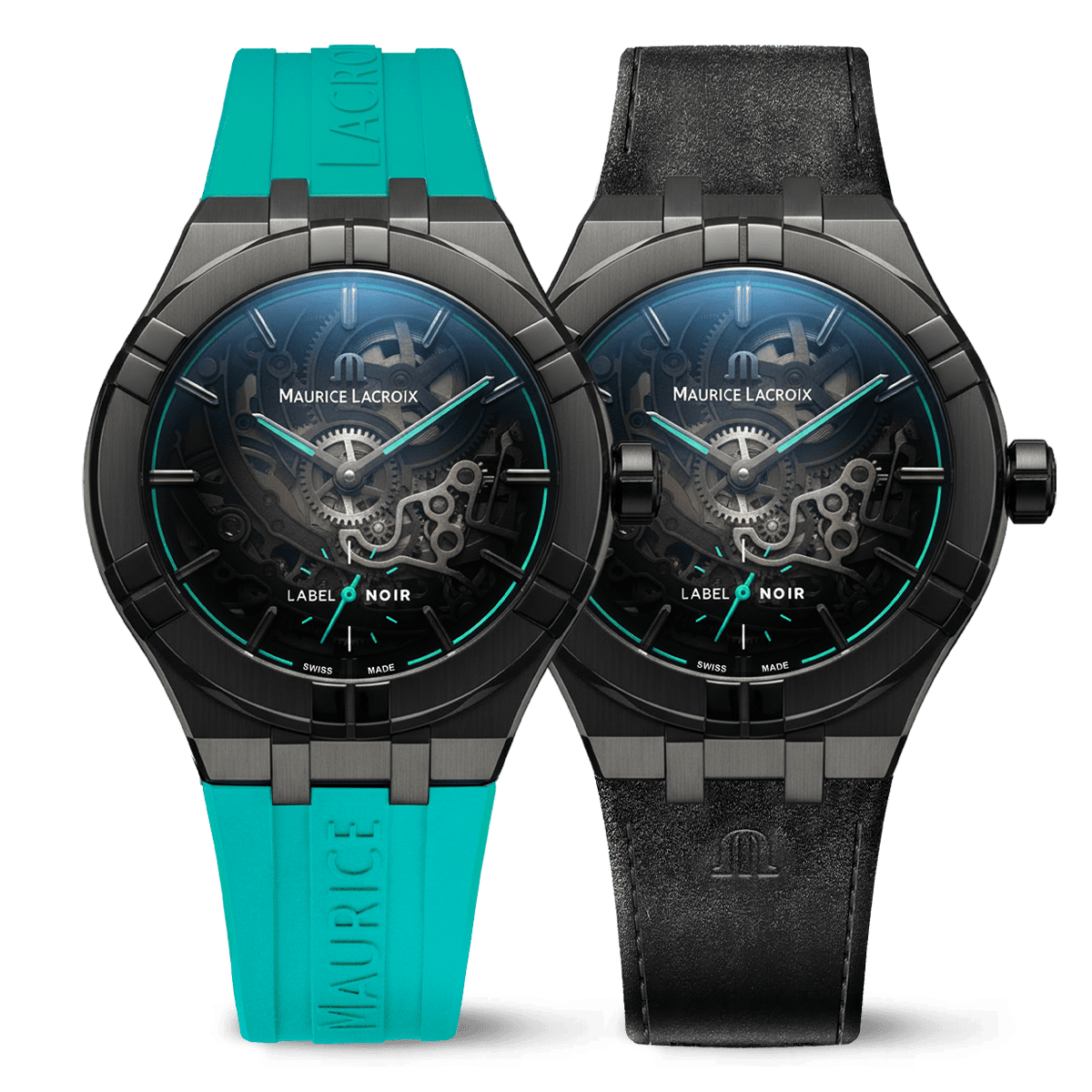 AIKON AUTOMATIC SKELETON 45MM LABEL NOIR - AIKON collection
