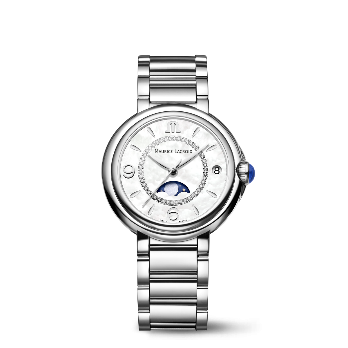 モーリスラクロア MAURICE LACROIX FA1084-SS002-170-1 フィアバ ムーンフェイズ デイト ダイヤ クォーツ レディース _949774 FIABA MOONPHASE 32MM - FIABA collection - International | Maurice